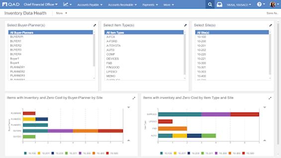 inventory data, data health, action center, dashboard