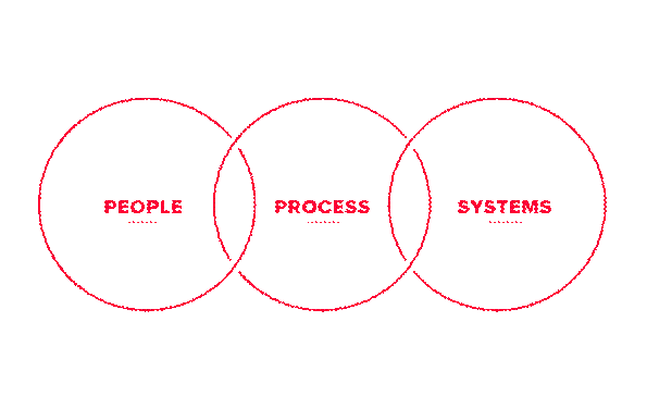 diagram, QAD ERP, people, process, systems